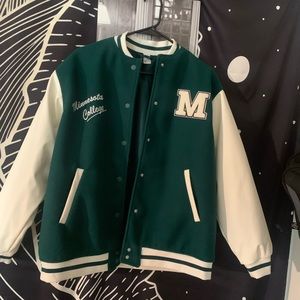 Color Block Baseball Jacket